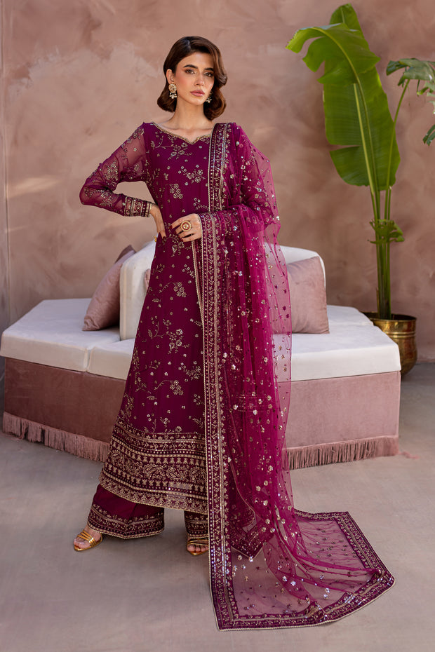 Simble 3Pc - Embroidered Luxe Pret