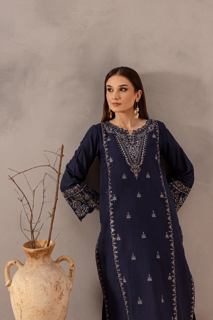 Rhea 2Pc - Embroidered Khaddar Dress - BATIK