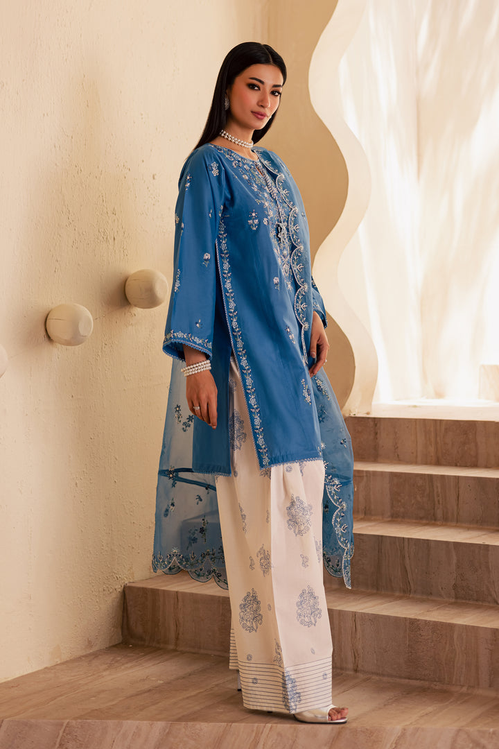 Sea Shore 3Pc - Embroidered Solid Dress - BATIK