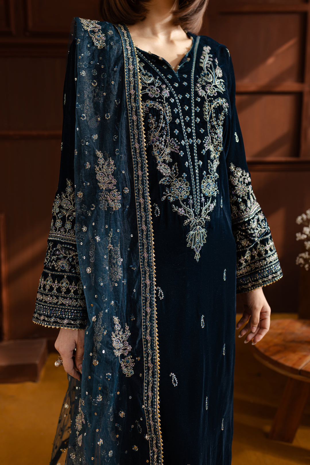 Nusaiba 3Pc - Velvet Luxe Pret - BATIK