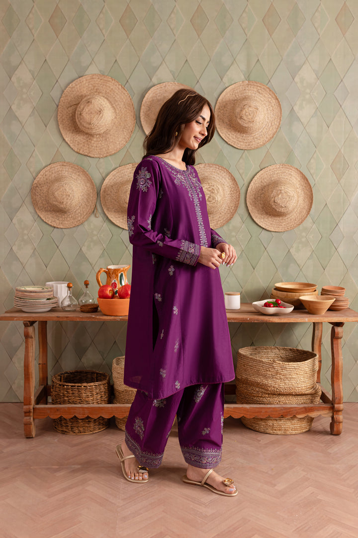 Purple Raina 2Pc - Embroidered Lawn Dress - BATIK