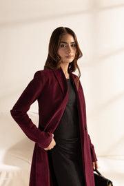 Georgina Burgundy | Long Coat