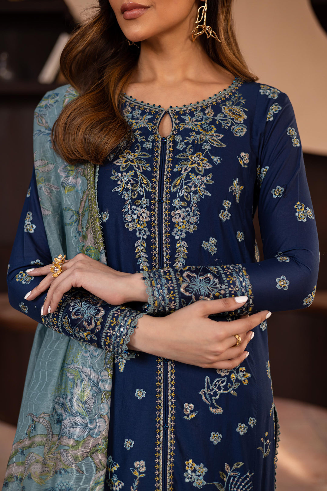 Jahaan 3Pc - Embroidered Lawn Dress