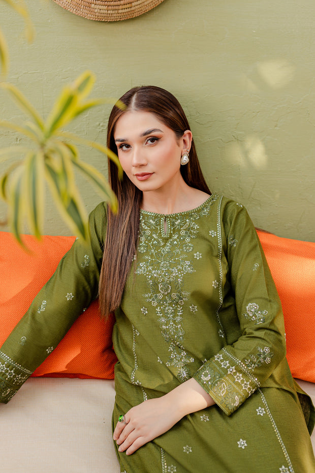 Kaymi 2Pc - Embroidered Karandi Dress - BATIK