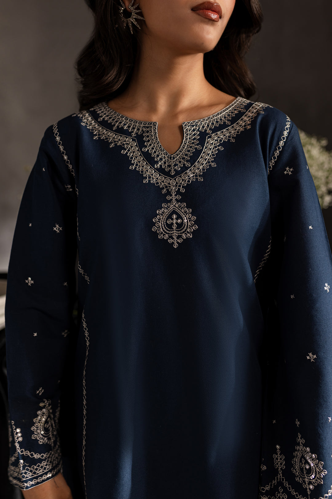 Jiya 2pc - Embroidered Khaddar dress - BATIK