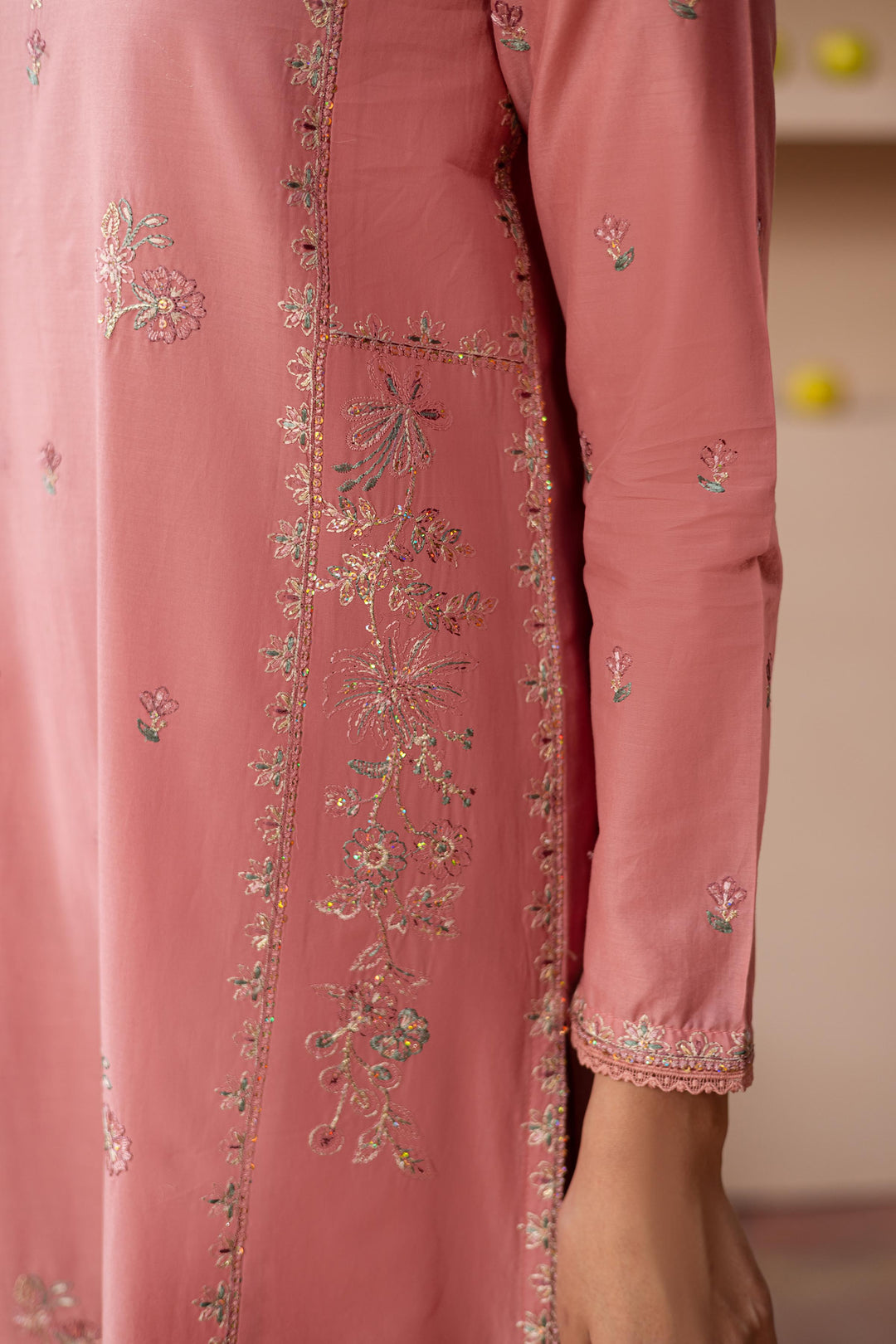 Pink Lilly 2Pc- Embroidered Lawn Dress