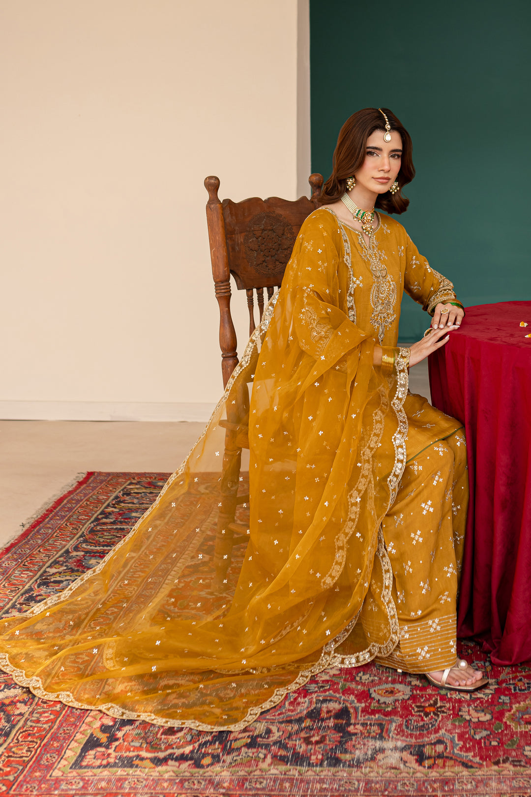 Sona 3Pc - Embroidered Luxe Pret