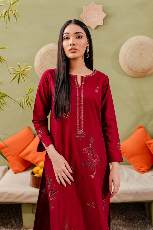 Parel 2Pc - Embroidered Khaddar Dress - BATIK