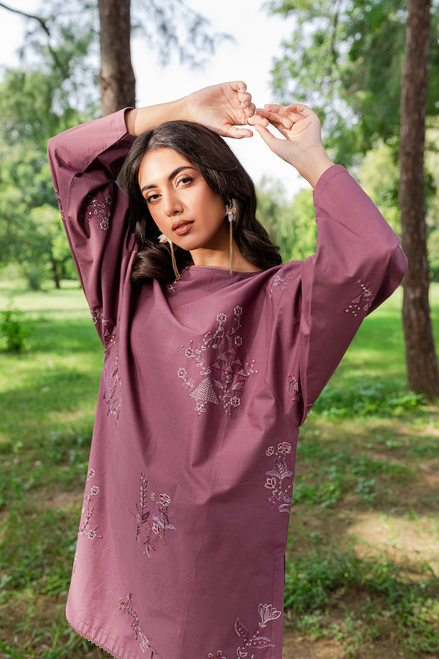 Frost 2Pc -  Embroidered Cambric Dress - BATIK