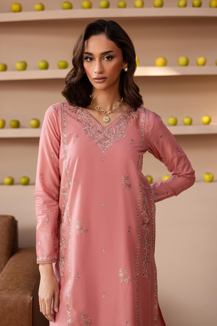 Pink Lilly 2Pc- Embroidered Lawn Dress