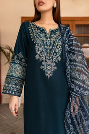 Amari 3Pc - Embroidered Khaddar Dress - BATIK