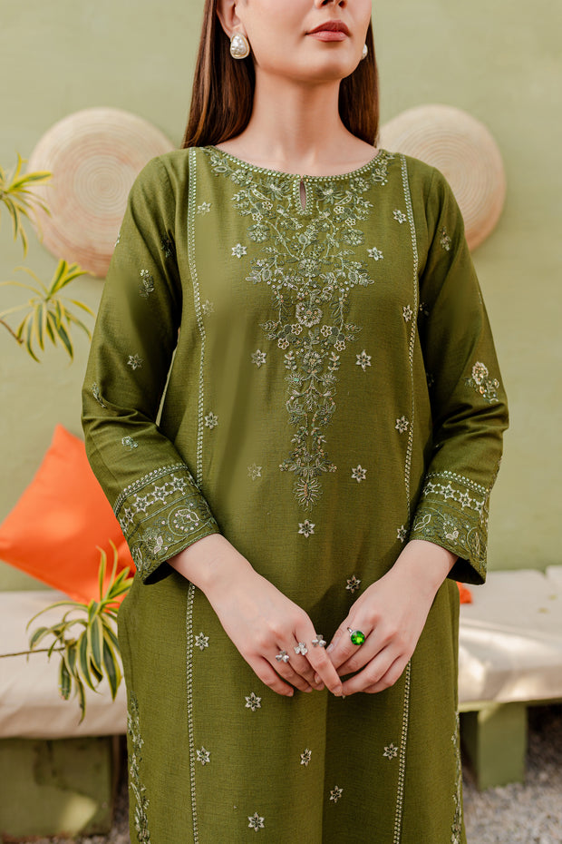Kaymi 2Pc - Embroidered Karandi Dress - BATIK