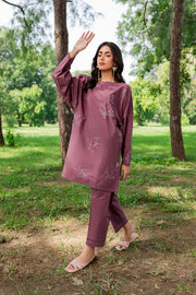 Frost 2Pc -  Embroidered Cambric Dress - BATIK