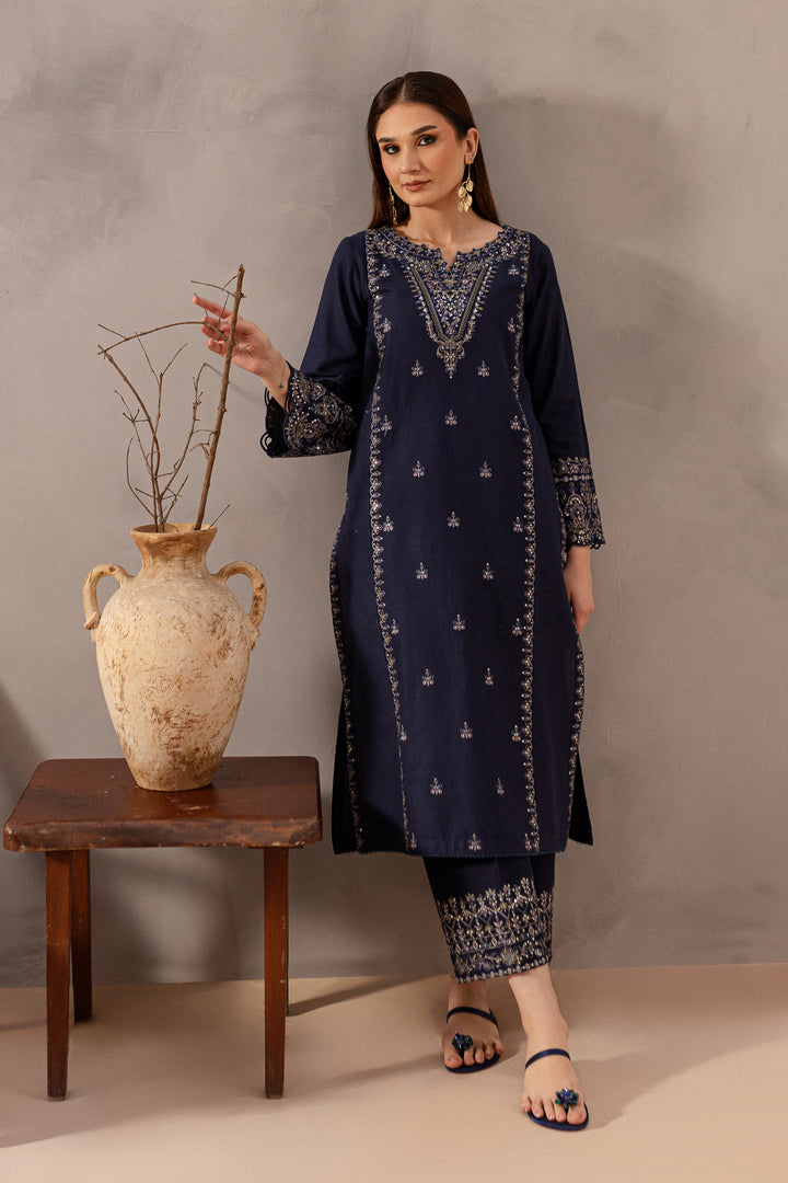 Rhea 2Pc - Embroidered Khaddar Dress - BATIK