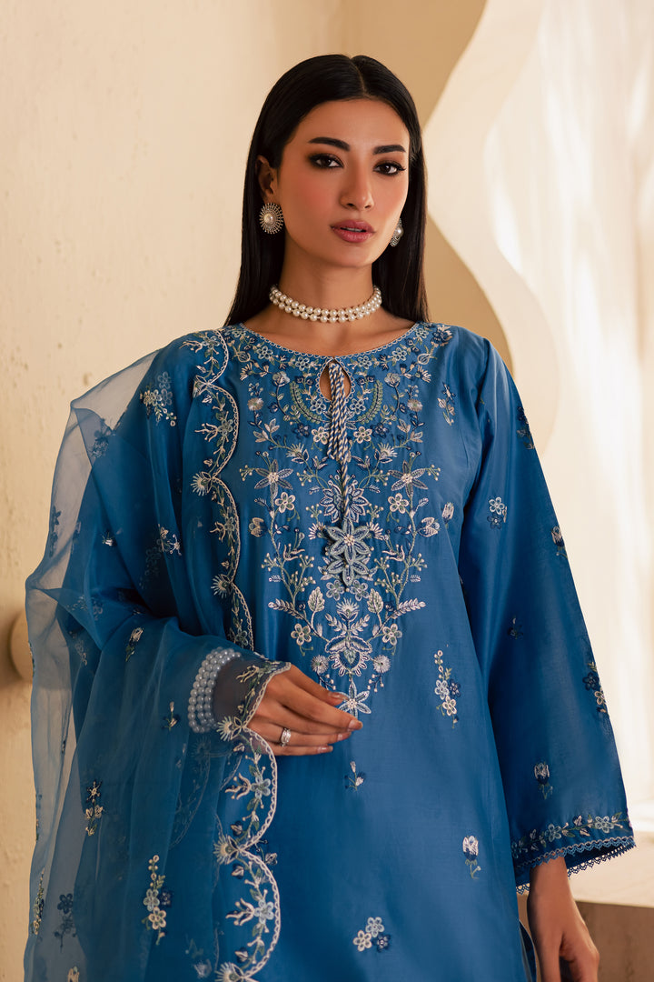Sea Shore 3Pc - Embroidered Solid Dress - BATIK