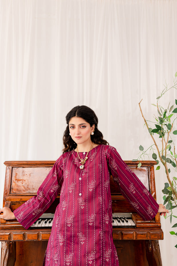 Dig. Maroon Esvat 2Pc - BATIK