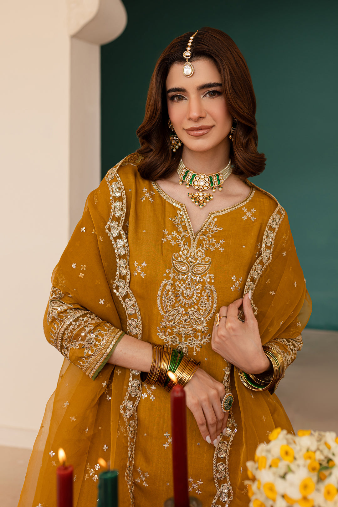 Sona 3Pc - Embroidered Luxe Pret