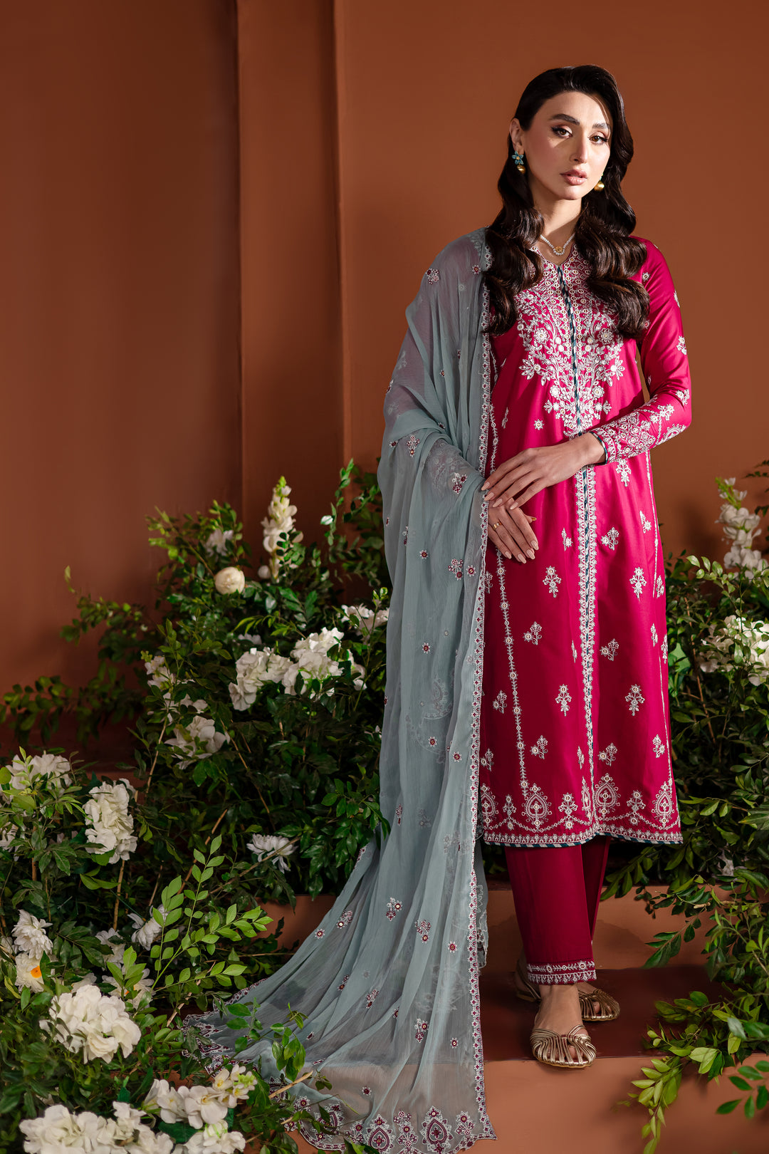 Juno 3Pc - Embroidered Lawn Dress