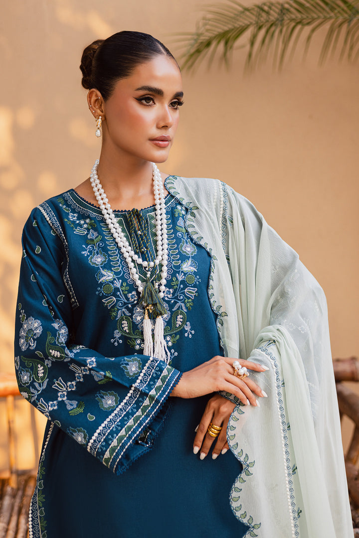 Stillwater Ridge 3Pc - Embroidered Khaddar Dress