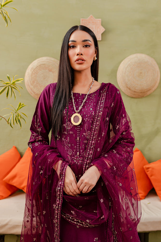 Muscat 3Pc - Embroidered Khaddar Dress - BATIK
