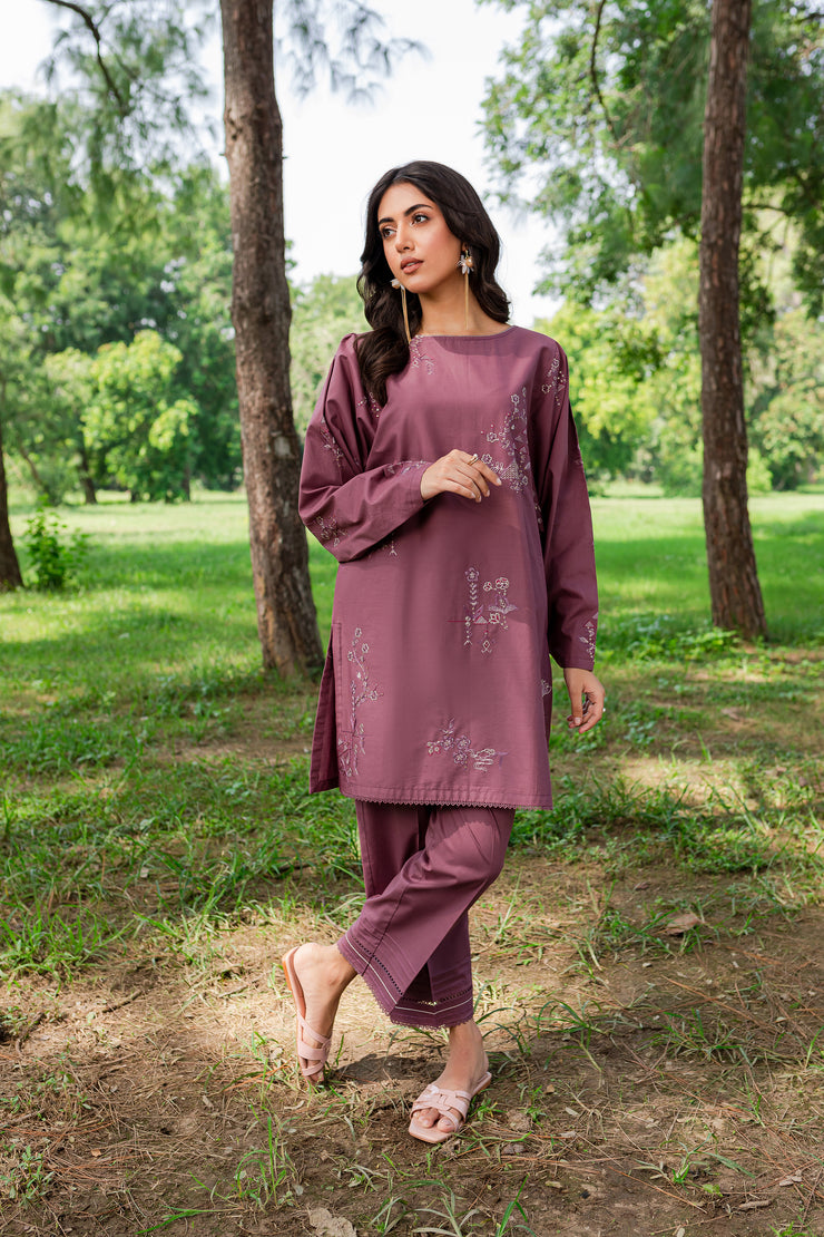 Frost 2Pc -  Embroidered Cambric Dress - BATIK
