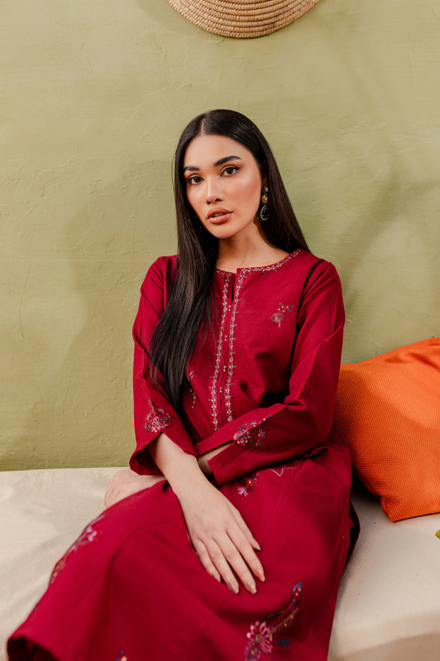 Parel 2Pc - Embroidered Khaddar Dress - BATIK