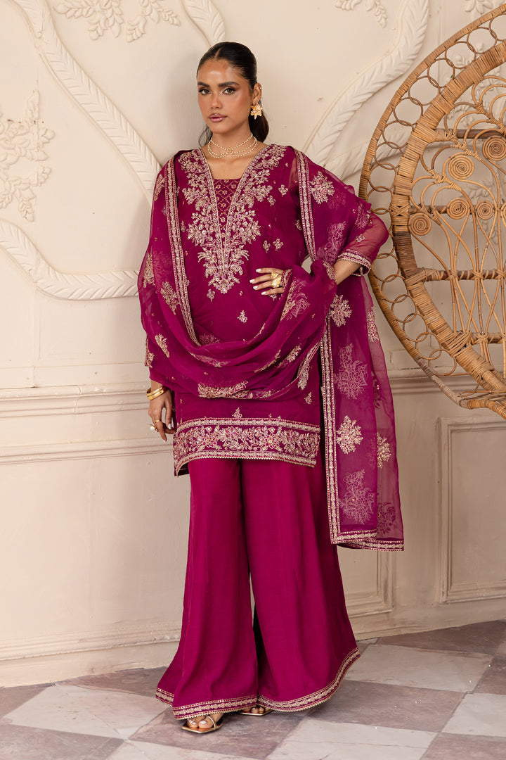 Eriza 3Pc - Embroidered Luxe Pret