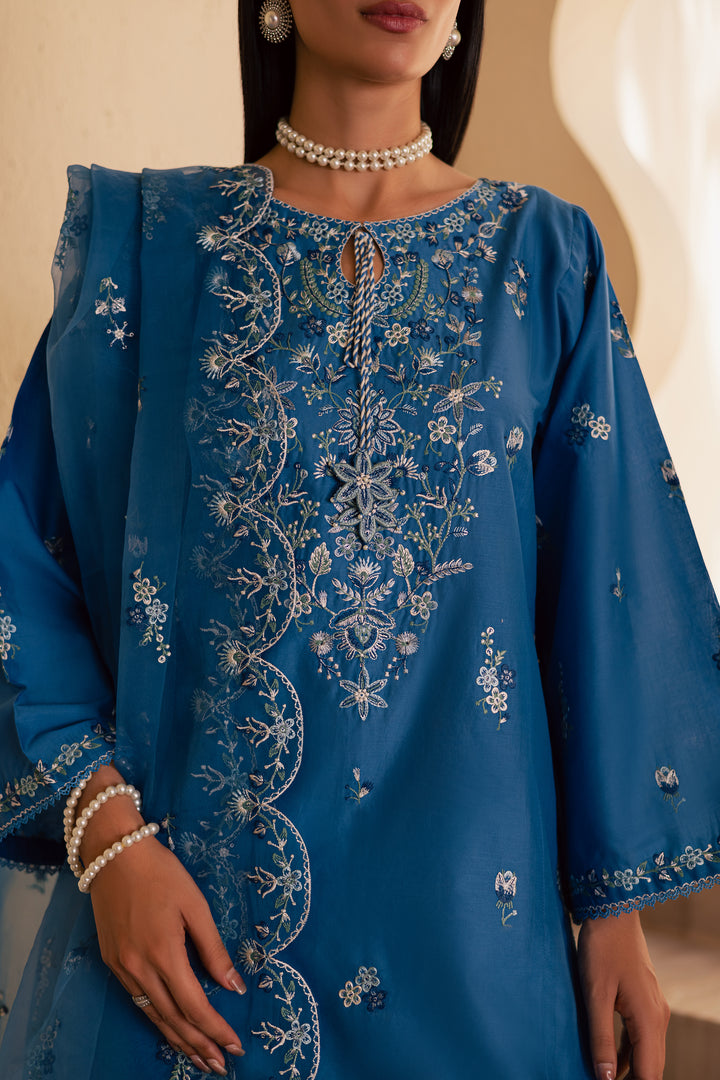 Sea Shore 3Pc - Embroidered Solid Dress - BATIK