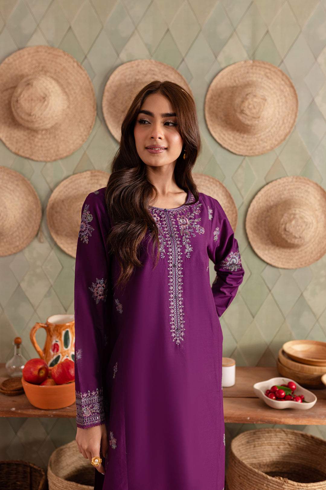Purple Raina 2Pc - Embroidered Lawn Dress - BATIK