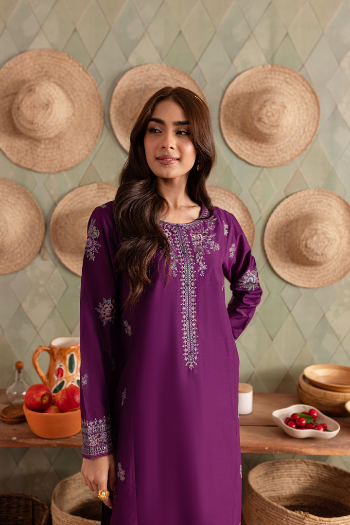 Purple Raina 2Pc - Embroidered Lawn Dress - BATIK