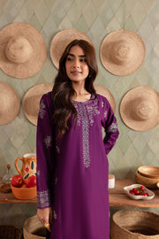 Purple Raina 2Pc - Embroidered Lawn Dress - BATIK