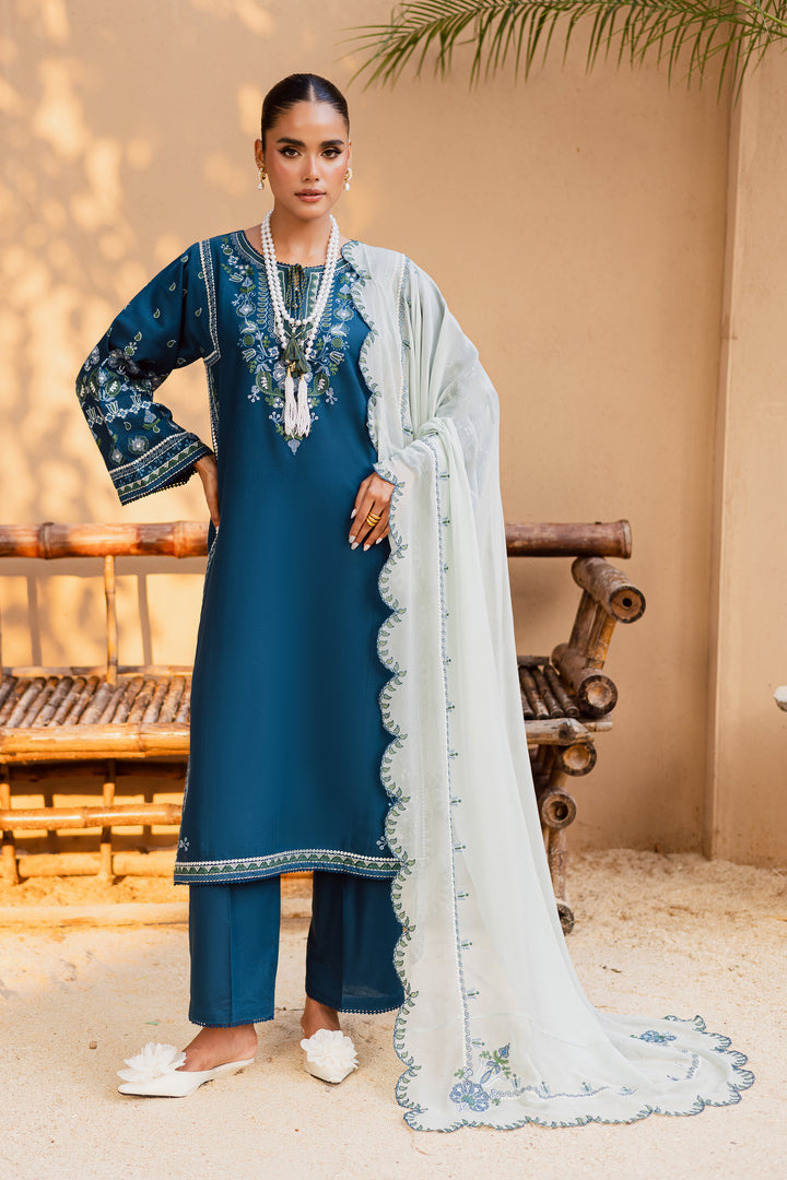 Stillwater Ridge 3Pc - Embroidered Khaddar Dress