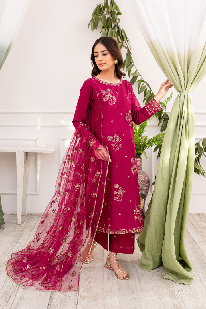 Sakura 3pc - Embroidered Lawn Dress - BATIK