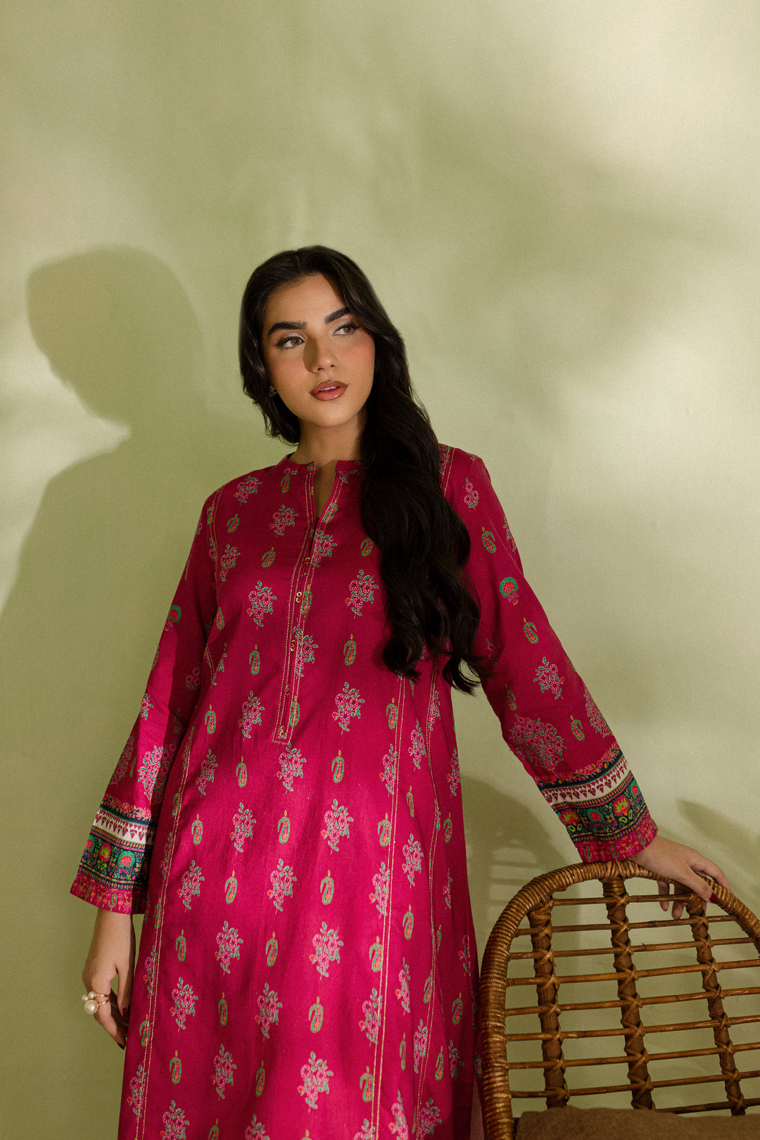 Ayna 2Pc - Printed Khaddar Dress - BATIK