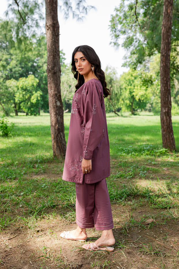 Frost 2Pc -  Embroidered Cambric Dress - BATIK