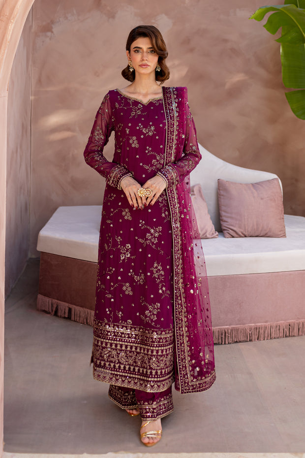 Simble 3Pc - Embroidered Luxe Pret