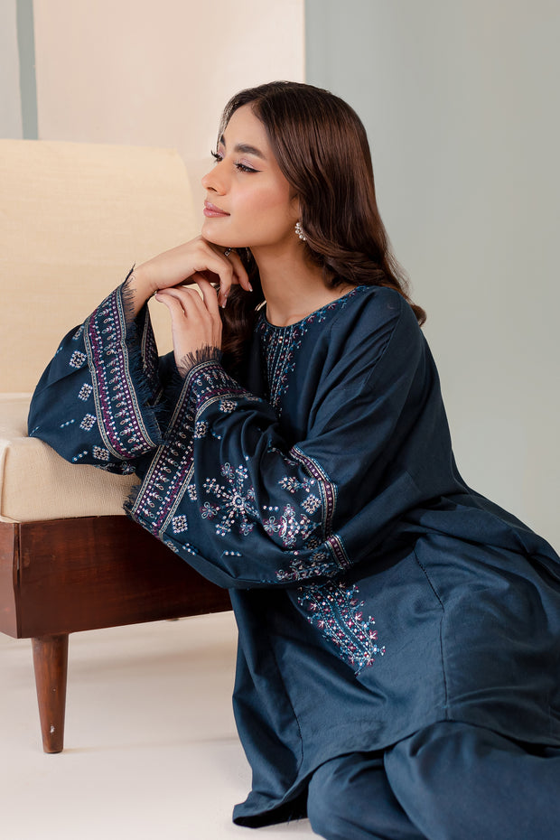 Sooya 2Pc - Embroidered Karandi Dress - BATIK