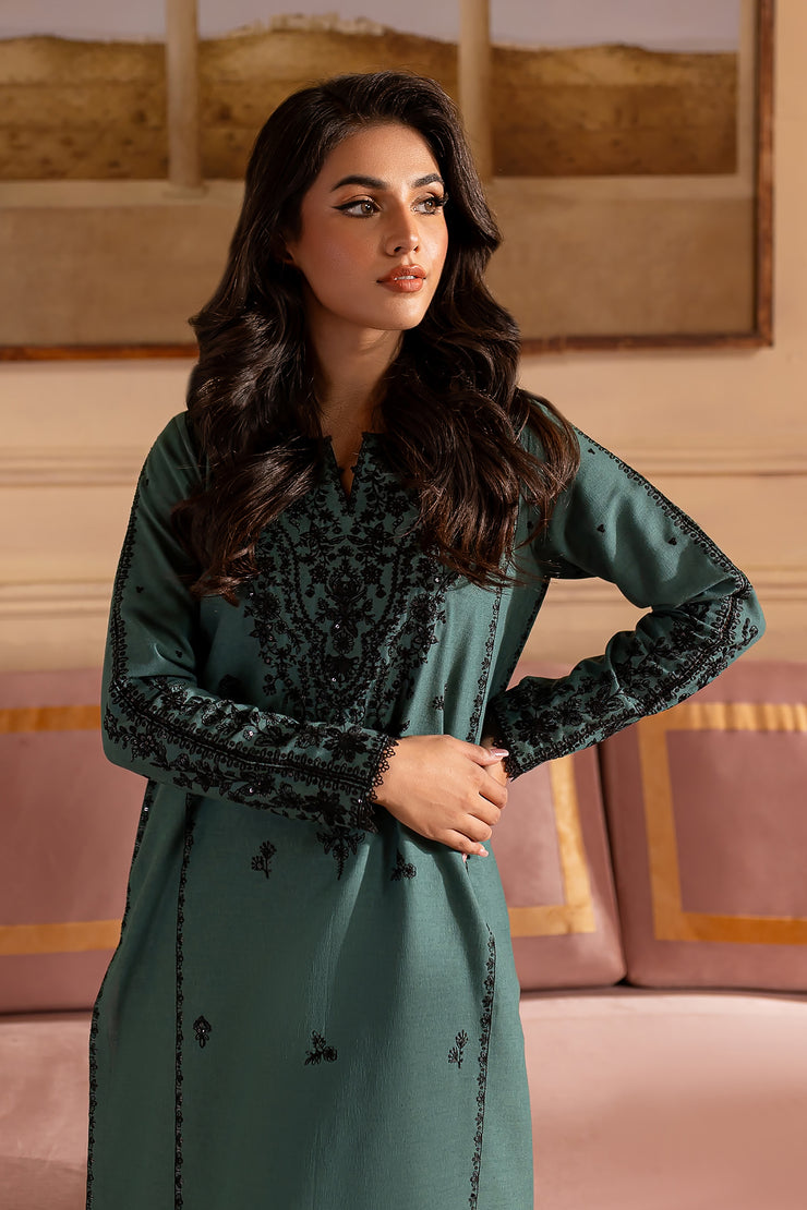 Sapphire Outfit 2Pc - Embroidered Khaddar Dress