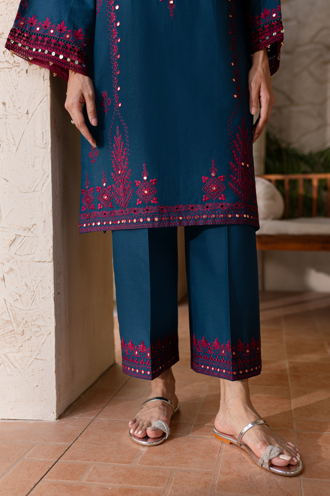 Meeru 2Pc - Embroidered Khaddar Dress - BATIK