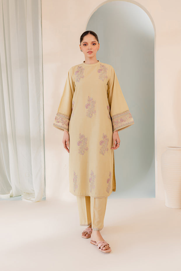 Alaska 2Pc - Embroidered Karandi Dress - BATIK