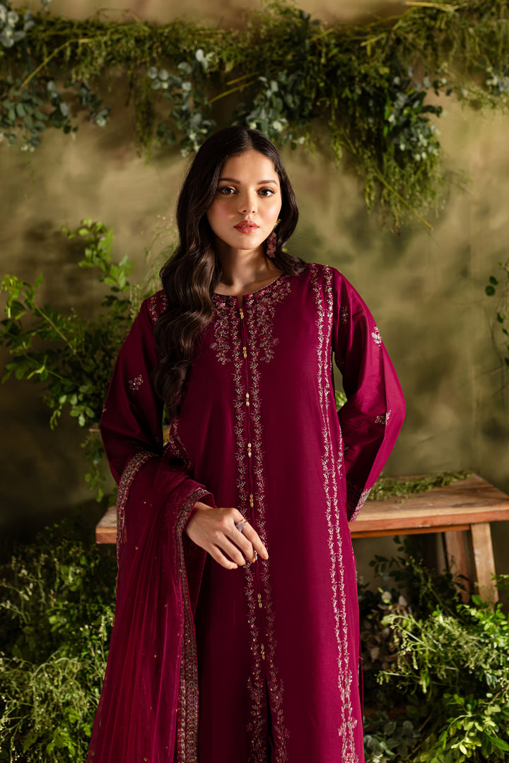 Jugnu 3Pc - Embroidered Lawn Dress - BATIK