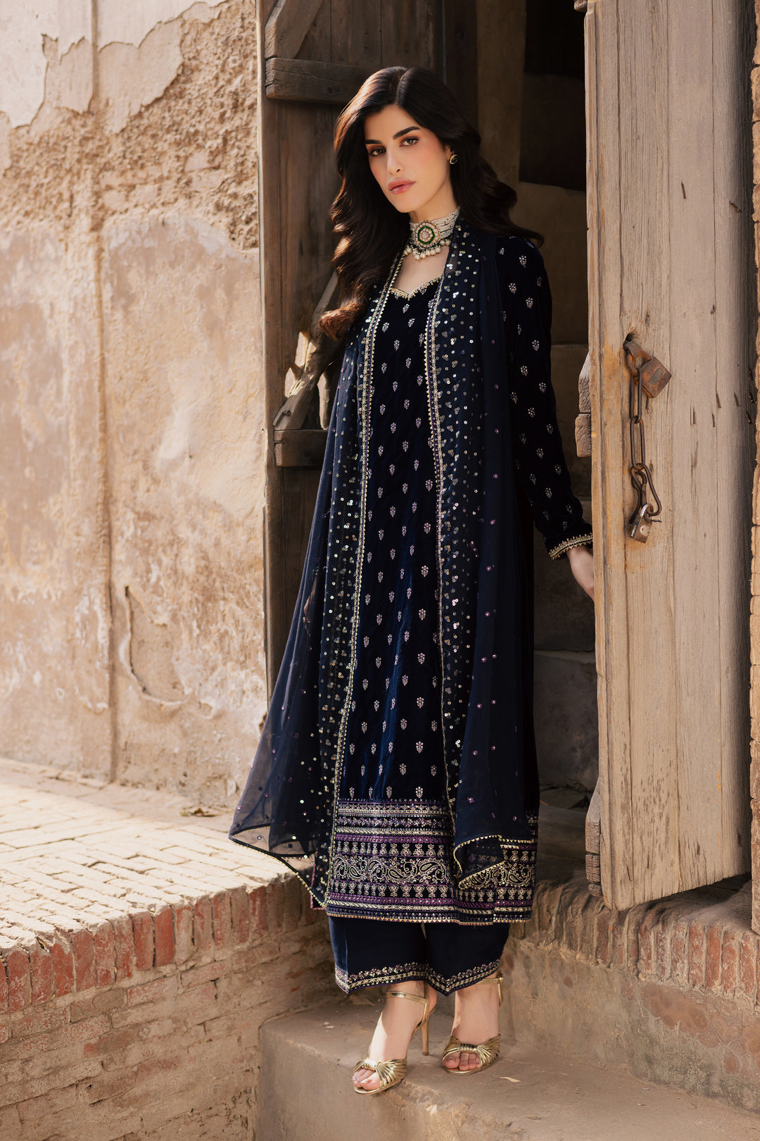 Blue Haze 3Pc - Festive Velvet Pret