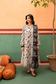 Black Bird 3Pc - Printed Lawn Dress - BATIK