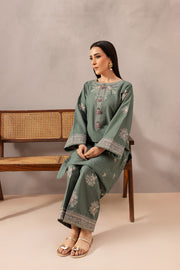 Den 2Pc - Embroidered Khaddar Dress - BATIK