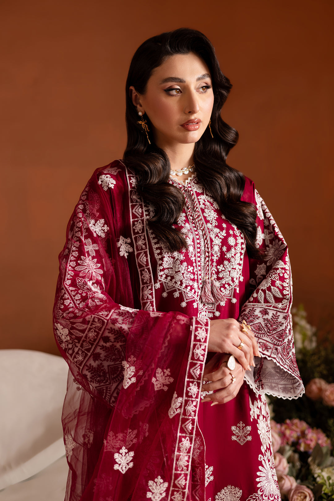 Lamino 3Pc - Embroidered Lawn Dress