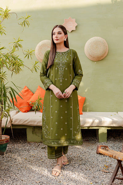 Kaymi 2Pc - Embroidered Karandi Dress - BATIK