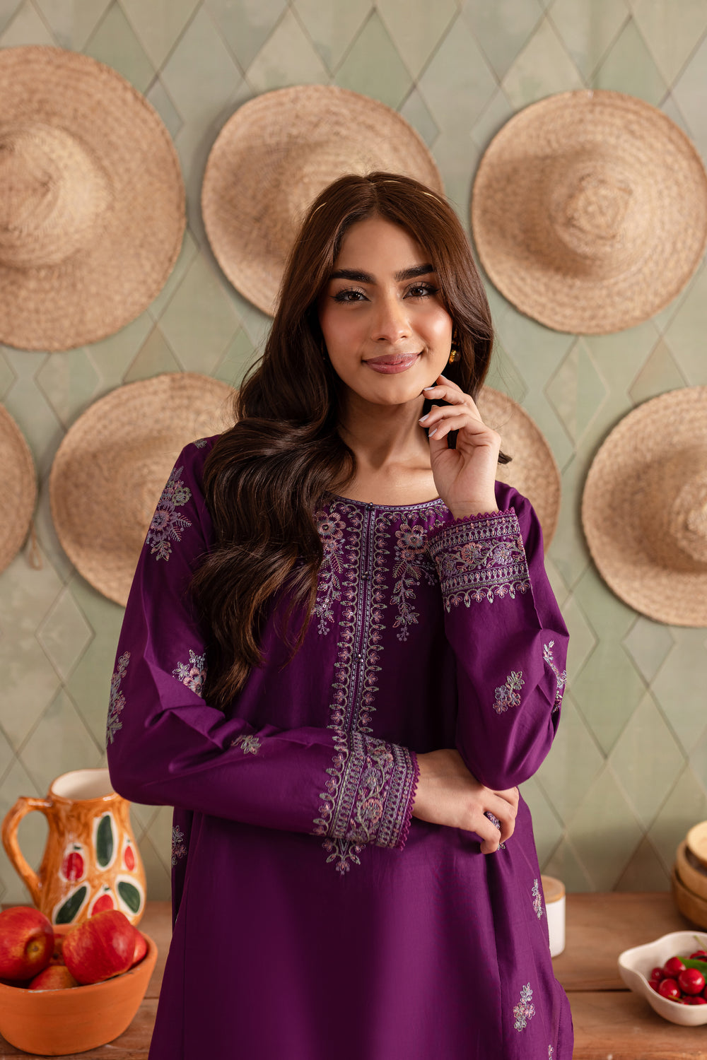 Purple Raina 2Pc - Embroidered Lawn Dress - BATIK