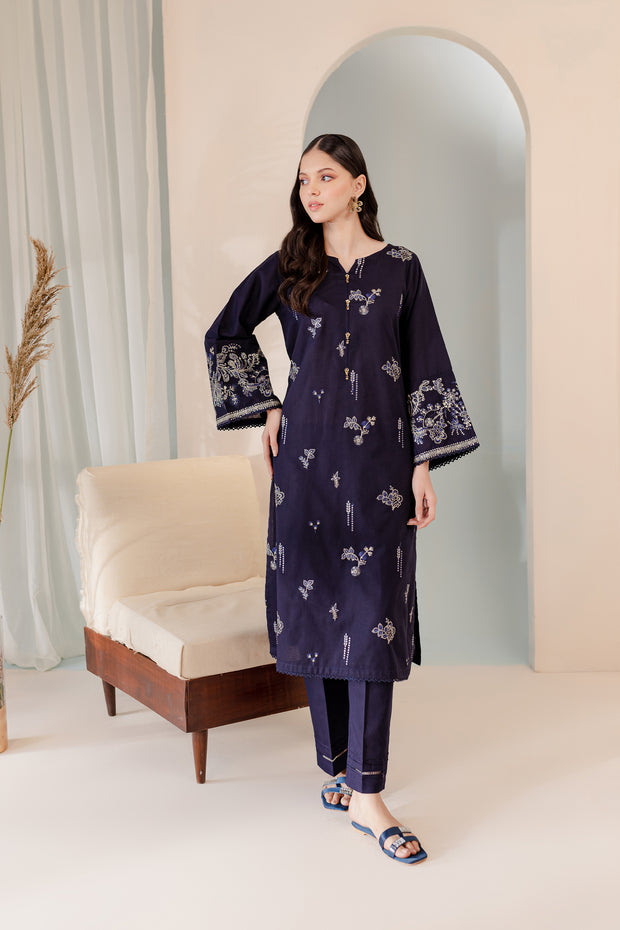 Raina 2Pc - Embroidered Karandi Dress - BATIK