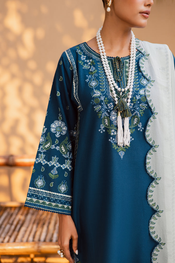 Stillwater Ridge 3Pc - Embroidered Khaddar Dress