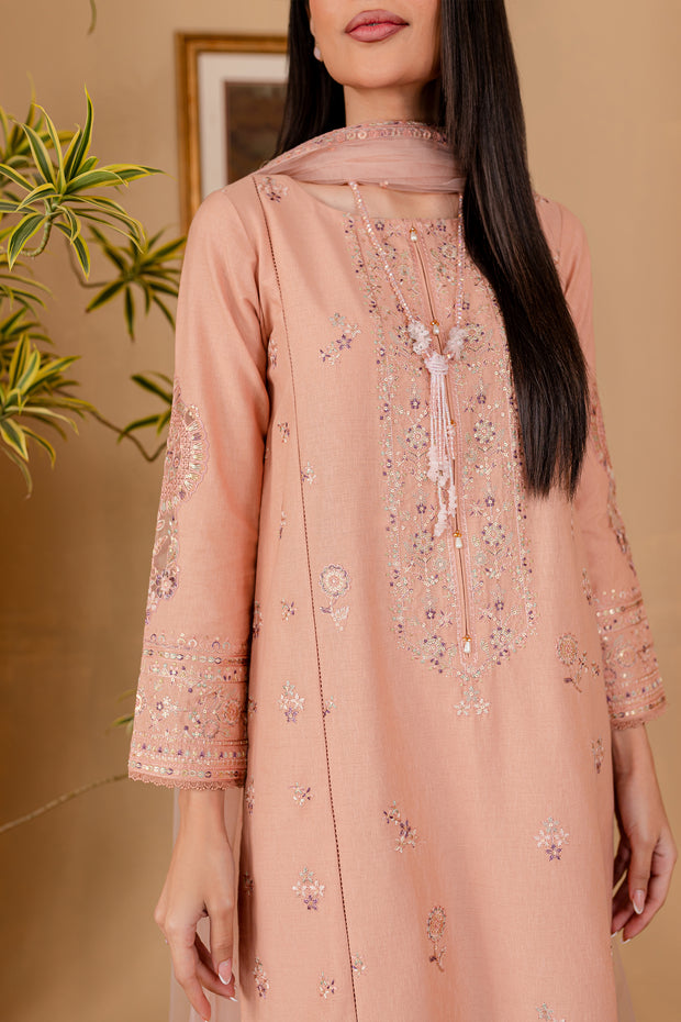 Duek 3Pc - Embroidered Karandi Dress